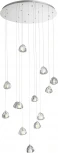 Подвесной светильник ST Luce Waterfall SL6017.101.13 Хром/Прозрачный с пузырьками воздуха LED 13*3W (220V, на проводе)