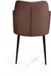 Стул с подлокотниками Hunt ромб, бархат коричневый 12 / чёрный конус Top Concept 77553