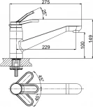 Смеситель D&K Rialto DA1062341 для кухонной мойки