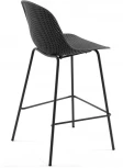 Барный стул La Forma (ex Julia Grup) Quinby (Черный,Серый/ Пластик,Металл,Полипропилен,Сталь)