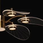 Потолочное люстра на штанге DeMarkt Гэлэкси 632017807 (LED, 220V, пульт управления, лепестки)