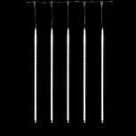 Гирлянда Тающие Сосульки 5шт по 100см, 24В, 480 Белых Светодиодов, Провод Черный ПВХ, IP55 Laitcom CCL480-10-1W