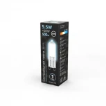 Лампочка светодиодная капсульная прозрачная колба G9 5 Вт 500 lm 4100K дневное белое свечение Gauss 107809205