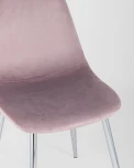 Стул Stool Group Валенсия велюр розовый хромированные ножки УТ000004241