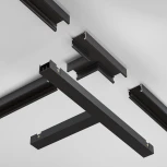 Т- образный коннектор накладной, черный Maytoni Accessories for tracks Basity TRA172CT-11B