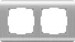 Рамка на 2 поста Stream (серебряный) Werkel W0022106 (a051266)