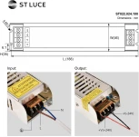 Блок питания для светодиодной ленты ST Luce ST022.024.100