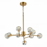 Подвесная люстра на штанге ST Luce Romano SL1166.303.09 (220V, хрусталь, на цепи, шарики, молекулы)