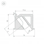 Профиль SL-BEVEL-H10-F14-2000 ANOD OLIVE GREY (Arlight, Алюминий) 038200