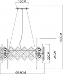 Подвесная люстра каскадная Arte Lamp Amelia A1039SP-10BK (220V, на тросе)