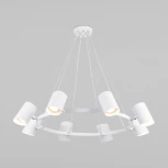 Подвесной светильник Wi-Fi Eurosvet Splay 70147/8 белый (220V, управление смартфоном, голосовое управление, умный дом - Minimir Home, Алиса, Маруся, Салют, на тросе, круглые)