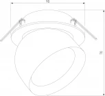 Светильник встраиваемый светодиодный Elektrostandard Uno 25092/LED 8W 4000K графит