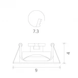 Встраиваемый точечный светильник Arte Lamp Accento A3219PL-1BK