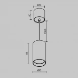 Подвесной светильник Maytoni Vol P100PL-20W4K-BS (LED, 220V, на проводе, круглые)
