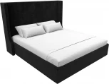Кровать интерьерная Ларго 180 (Черный/Велюр) Лига Диванов арт.120729