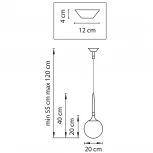 Подвесной светильник Lightstar Globo 803110 (220V, на проводе, шар)