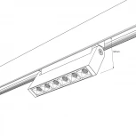 Трековый светильник Downlight магнитный 12V 48W RAUMBERG BOOK1512Bk 3000K (LED)