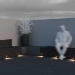 Подсветка ступеней лестницы встраиваемая Bil O015SL-L3B3K (LED, 220V, круглые, IP54)