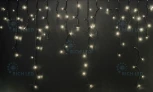 Гирлянда светодиодная Бахрома белая с мерцанием 220B, 144 LED, провод черный, IP54 RL-i3*0.9F-B/WW Rich LED