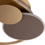 Потолочная люстра светодиодная Pleiades 10247/3 LED 85W Gold/Coffee (220V, пульт управления, кольцо)