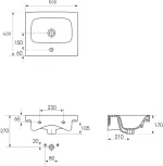 Раковина Cersanit Moduo 50