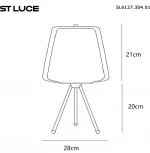 Настольная лампа ST Luce Pandora SL6127.304.01 Латунь/Белый, Прозрачный LED 1*16W 3000K (220V)