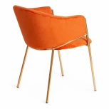 Кресло KRONOS (mod. 8158) рыжий/золотые ножки (металл/вельвет)