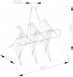 Подвесной светильник Moderli Birds V3073-6PL (LED, 220V, на тросе, птички)