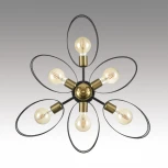 Потолочная люстра на штанге Lumion Vivana 8153/6C черный/медный, металл Е27 6*60W 220V