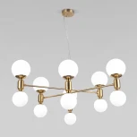 Подвесной светильник Wi-Fi Eurosvet Bubble 30182 латунь (220V, управление смартфоном, голосовое управление, умный дом - Minimir Home, Алиса, Маруся, Салют, на тросе, шарики)