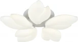 Потолочная люстра светодиодная Natali Kovaltseva Effect LED LAMPS 81116 с пультом ДУ, моб. приложением 100W, белый, LED (регулировка яркости, 220V, цветы, листья)