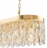 Подвесная люстра большая Indigo Anna V000382 (220V, хрусталь, на цепи)