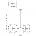 Потолочная люстра на штанге Lightstar Strato 817164 (220V)