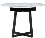 Стеклянный стол Woodville Регна белый / черный 504219