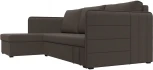 Диван угловой Слим левый угол (Коричневый/Рогожка) Лига Диванов арт.121148L