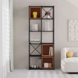Стеллаж прямой VALE MIDI BOOKCASE LEVE (Металл/Черный) арт.LEV01147