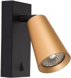 Спот Feron ML1850 BELL 48420 35W, GU10, золото и чёрный (220V, выключатель)