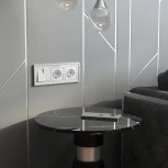 Розетка с заземлением (белый акрил) Werkel W1171041 (a064010)