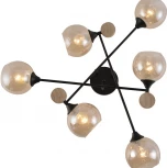 Потолочная люстра на штанге Reluce 01491-0.3-06 BK+WOOD (220V)