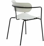 Кресло VAN HALLEN (mod. 2433) пластик/металл, 54,5х53,5х76 см, высота до сиденья 46 белый/черный Tetchair 14296