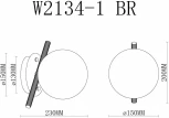 Бра iLamp Golden W2134-1 BR (220V, шар)