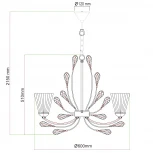 Подвесная люстра Chiaro Летиция 343011805
