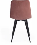 Стул CHILLY (mod. 7095-1) ткань/металл, 45x53х88 см, высота до сиденья 50 коралловый barkhat 15 /черный Tetchair 17240