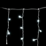 Гирлянда Бахрома 3,1 x 0,5 м Белая с Мерцанием Белого Диода 220В, 150 LED, Провод Прозрачный ПВХ, IP54