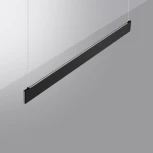 Подвесной линейный светильник Novotech Iter 359546 черный диммир. со сменой цв.темпер. (пульт ДУ/прилож. Smart Life) LED 12/24W 220V 3000-5700К (регулировка яркости, умный дом - Алиса, Tuya Smart, Smart Life, на тросе)