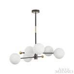 Потолочная люстра на штанге Arte Milano 272708/6 BK/GD (220V, шарики)