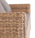 Диван из искусственного ротанга (гиацинт) трехместный, цвет соломенный 4SIS Капучино YH-C3130W-3 TW