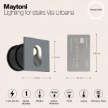 Подсветка для лестниц и ступеней встраиваемая Maytoni Via Urbana O022-L3GR (LED, 220V, IP54)