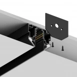 Шинопровод магнитный встраиваемый под натяжной потолок 48В 3м, черный Hesby Lighting ElDeko HSBL_0186