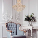 Подвесная люстра Arti Lampadari Palermo E 1.5.45.600 G (220V, хрусталь)